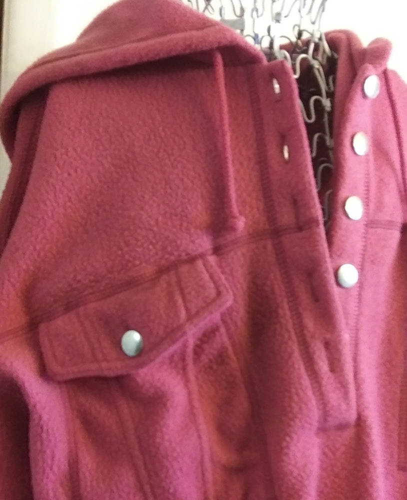 Large Long Fuzzy Mauve Jacket